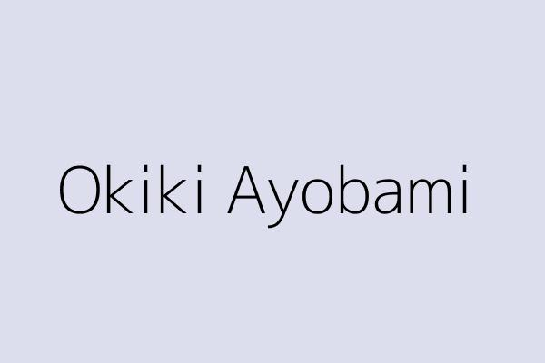 Okiki Ayobami